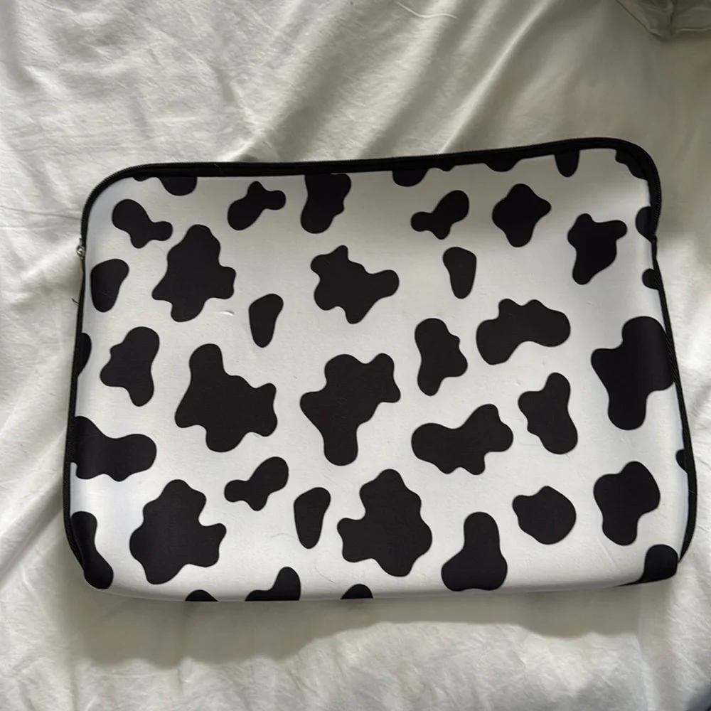 Cow print laptop sleeve case